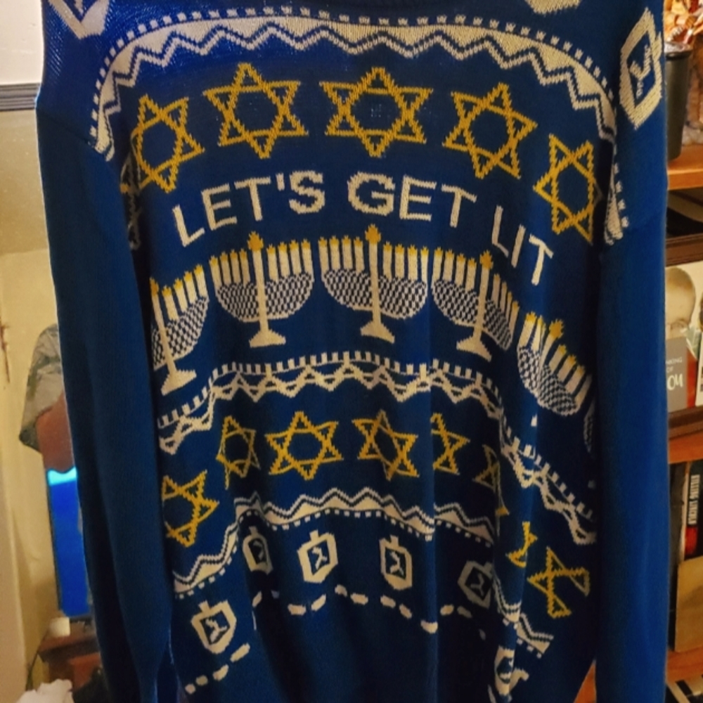 A holiday gig sweater